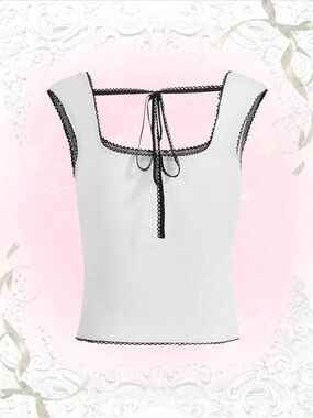 NWT Romwe Top with Bow Size Medium